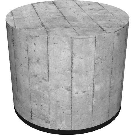 Dekorativer Pouf von Bertoni, einfarbig bedruckt – runder Pouf für Wohnzimmer und Flur, 40 cm Durchmesser, elegant, mit Reißverschluss, waschbar (1/5)