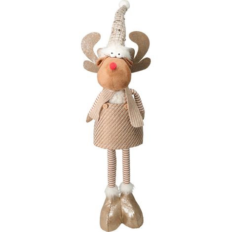 Peluche renna natalizia telescopica decorazione per interno da 49 cm -Stile 1 (1/4)