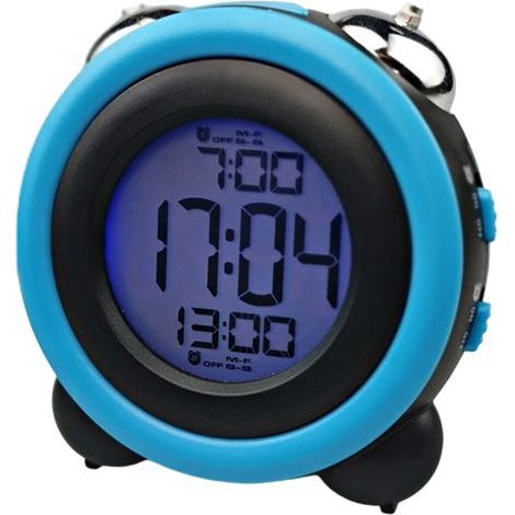 Horloge électronique à écran LCD, horloge de chambre, horloge numérique Bell, grand réveil à cloche, horloge étudiante, génération (1/5)