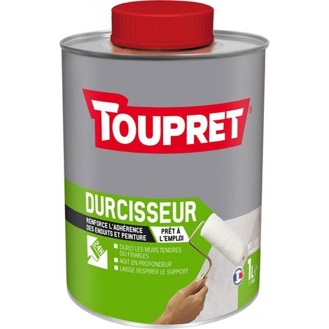 Toupret – Durcisseur de mur 1 L – Fixateur pour murs friables avant peinture – Renforce l'adhérence et la durabilité – Application intérieure et extérieure