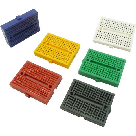 6PCS SYB-170 Tie Mini Breadboard Kit Circuit imprimé sans soudure pour Arduino (Rouge, Jaune, Bleu, Vert, Noir, Blanc) (1/5)