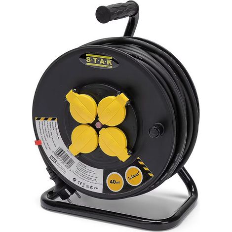 Enrollador de obra VELAMP 4 tomas H07RN-F3G1.5MM2 NF CE - IP44 de 25M