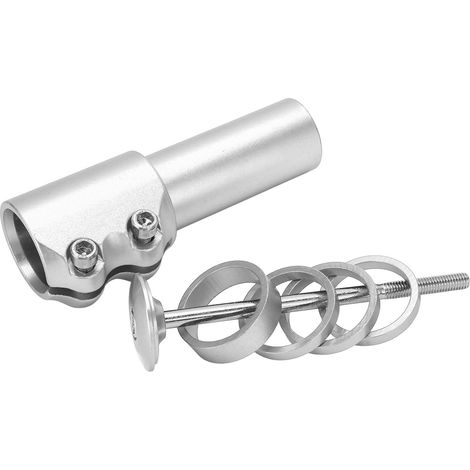 Adaptateur de Potence de Vélo de Montagne en Alliage d'Aluminium, Rehausseur de Guidon pour Fourche 28.6mm/1.13in, Argenté (1/5)