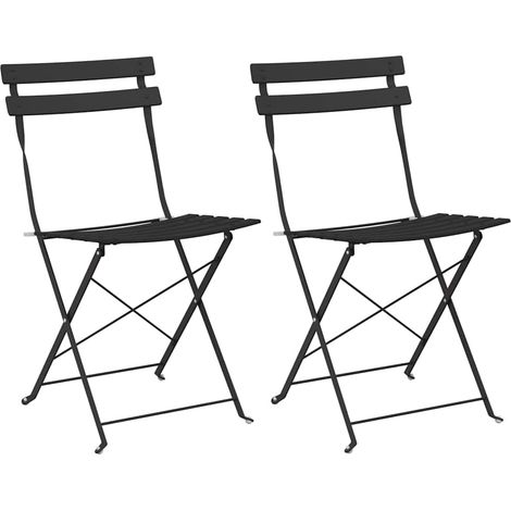Maison Exclusive - Silla de jardín plegable 2 pcs Antracita 42 x