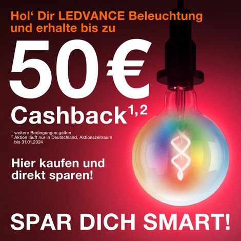 LEDVANCE ORBIS Plafonnier LED intelligente 48cm pour une utilisation en intérieur WiFi, couleur variable(3000K-6500K), noir, compatible avec Google et Alexa (1/5)