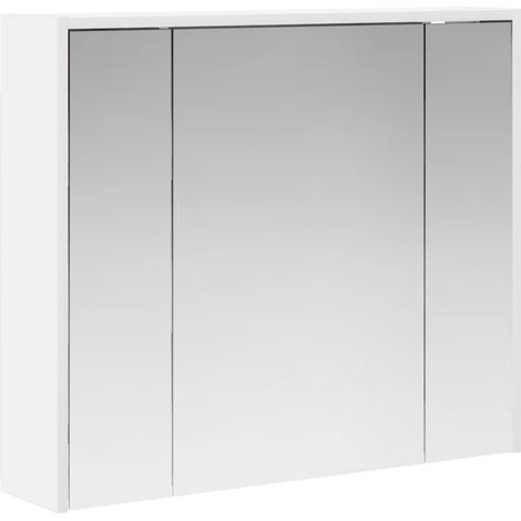 Maison Exclusive - Badezimmerspiegelschrank Weiß 73,5 x 16 x 62,5