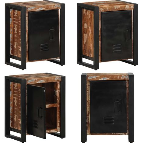 vidaXL Nachttisch Mehrfarbig 40x30x51 cm Altholz Massiv (1/5)