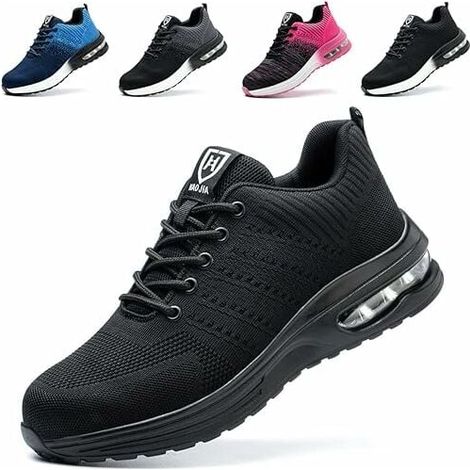 Galozzoit – Lightweight safety shoes for men and women – 200 joule standard – Kevlar sole – Ventilated mesh for comfort – Size 38