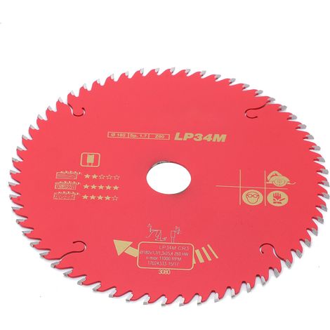 Lame de scie en alliage dur 60 dents 11 000 tr/min Disque de coupe mince Outil de travail du bois 182 x 1,7 x 25,4 - 60 dents (1/5)