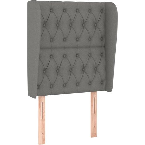 Maison Exclusive - Kopfteil mit Ohren Dunkelgrau 83x23x118/128 cm