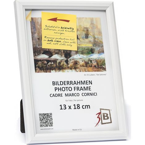 Cornice legno per foto Classica Elegante Moderna 13x18 cm Bianca (1/4)