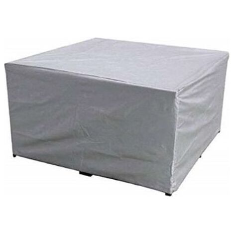 Housse Salon de Jardin 190x125x80cm protection Bach table de jardin meubles d'extérieur imperméable à l'eau et au vent résistant aux UV et au froid, argent Gris (1/5)