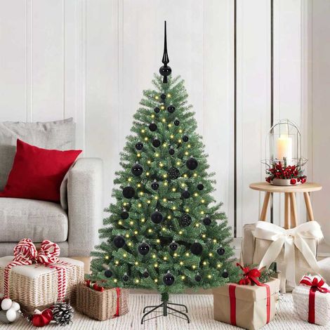 Künstlicher klappbarer Weihnachtsbaum mit 150 LEDs Grün 120 cm (1/5)