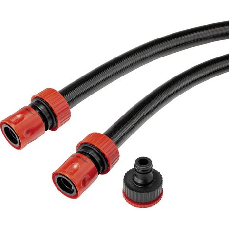 Toolcraft – Tuyau d'arrosage 2 m TO6897033 – PVC noir anti-torsion – 13 mm (1/2") – Pression de fonctionnement 7 bar (1/5)