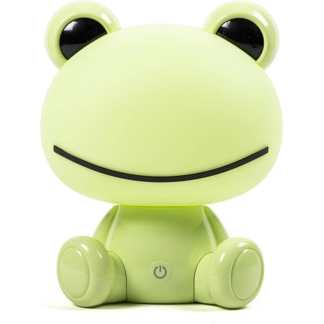 LAMPE DE DÉCORATION POUR ENFANTS SUPER GRANDE Lampe tactile avec veilleuse à trois intensités, veilleuse pour enfants et bébés, câble USB. PAS SANS FIL. Grenouille