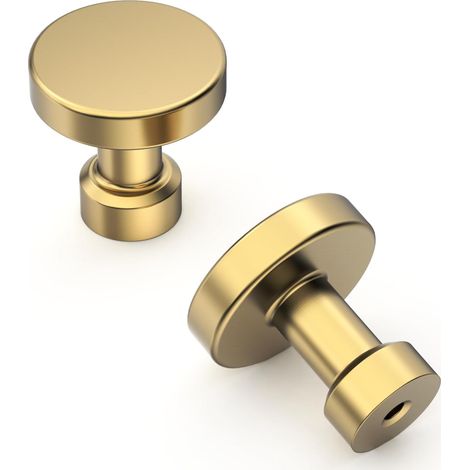 10 Möbelknöpfe, champagnergoldene Schrankknöpfe, Schubladenknöpfe, Knöpfe für Schrankgriffe, Kommodenknöpfe, Schrankknöpfe (1/5)