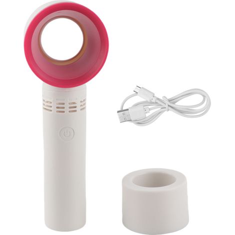 Ventilateur portable mini USB rechargeable sans lame pour greffe de faux cils (blanc) (1/5)