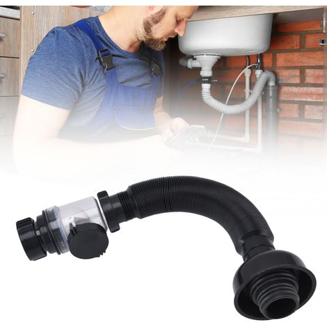 Tuyau d'évacuation simple pour lavabo, tuyau d'évacuation intégré pour évier de buanderie, tuyau d'évacuation multifonctionnel (1/5)