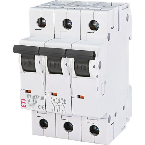Interruttore automatico 3P B 16A 10kA AC ETIMAT10 002125716