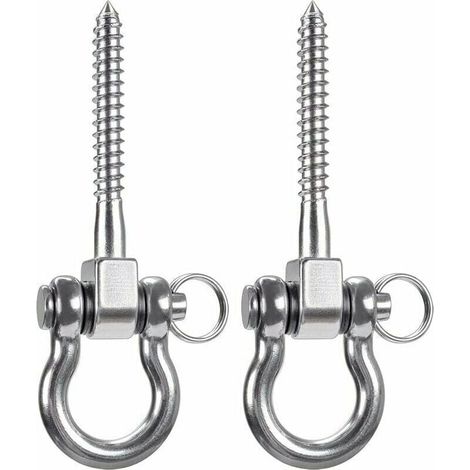 [NEVER USED] pieces 900 kg load capacity, 304 stainless steel, robust ceiling hooks, swing hooks, hanging hooks with screws for wood, yoga, hanging chair, punching bag, hammock, armchair R (1/4)