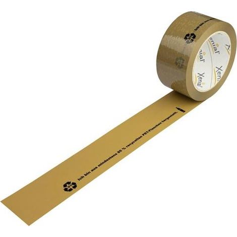Klebeband Breite 50mm Länge 100m Stärke 37µ braun recyceltes PET TRANSPAK (1/2)