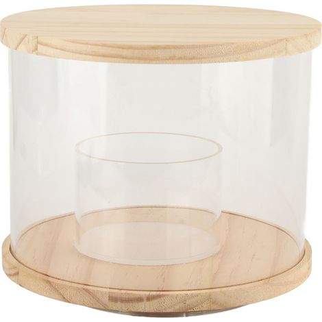 Boîte de rangement rotative pour céréales, distributeur de riz transparent à 6 compartiments en PP, pour la cuisine et le magasin, capacité de 6 kg (13,2 lb). (1/5)