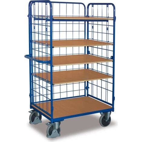 VARIOfit Etagenwagen hoch 850 x 500 mm 5 Böden 3 Wände (1/2)