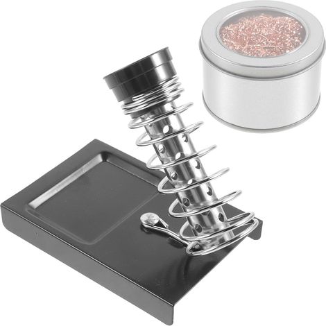 1 Set Support de Fer à Souder Nettoyeur de Pointe en Fil de Cuivre pour Placement Stable et Amélioration de L'efficacité Lors du Soudage Couleur Aléatoire (1/5)