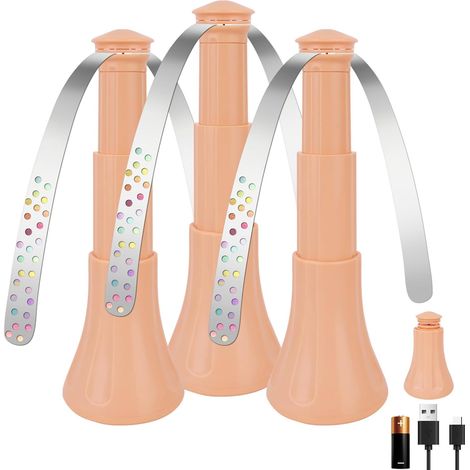Ventilateur de Table, Rétractables Ventilateur Anti-Mouches pour Table, avec Lames Holographiques, Idéal pour Repousser Les Mouches à L'intérieur et à L'extérieur (3, Orange) (1/5)