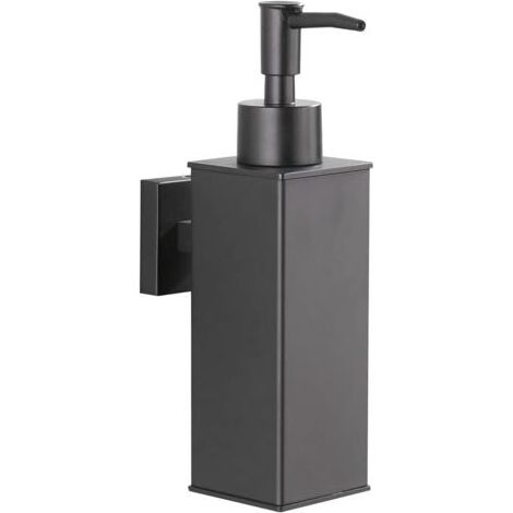 Dispensador de jabón mural de acero inoxidable 304 - Negro mate - para uso diario (1/5)