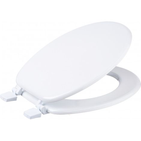 Atmosphera – Abattant WC en bois MDF – Montage facile avec rail de fixation ajustable – Dimensions 37x43cm – Tampons antichocs pour confort (1/4)