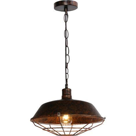 Lámpara Colgante Vintage Lámpara de Techo Metal Lámpara Araña Óxido para Comedor Cocina Restaurante