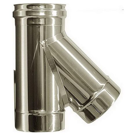 Raccordo T 135° canna fumaria DN 250 tubo acciaio inox 316
