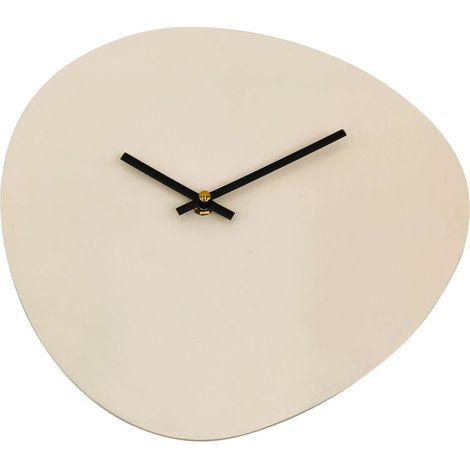 Horloge Murale Design Organique Décoration Salon et Chambre Coloris Sable 30 x 30 x 0,5 cm - PANGIVO (1/5)