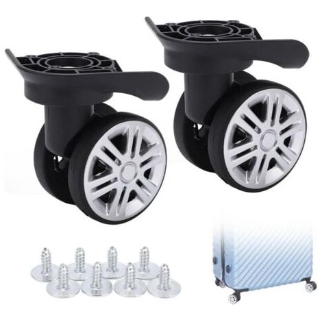 BUNTHAUS Paire de roulettes pour valise souple, roues de rechange universelles à double rangée, silencieuses et durables - Pièces de remplacement A19