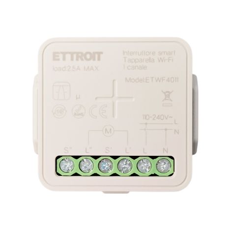ETTROIT ETWF4011 MODULO INTERRUTTORE SMART WI-FI TUYA PER TAPPARELLE 1 CANALE 2.5A COMPATIBILE CON AMAZON ALEXA E GOOGLE HOME (1/5)