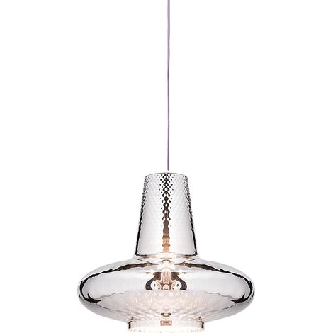 Giulietta sospensione ø.320x3150mm. 1xe27 70w hs-ip20-v.grigio, vtr.argento (1/2)