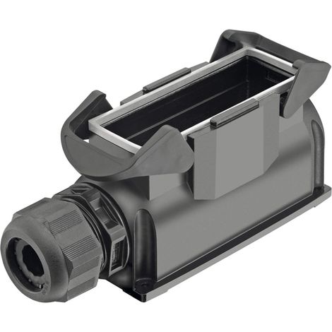 HARTING Han ECO Mod. 24 Outd. Embase à monter en saillie avec presse-étoupe, 1xM40 sortie de câble latérale, avec 2 étriers transversaux - 1 Stück