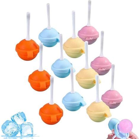 Moule à glace en silicone réutilisable en forme de sucette, moule à glace créatif pour l'été, moule à glace coloré (1/4)