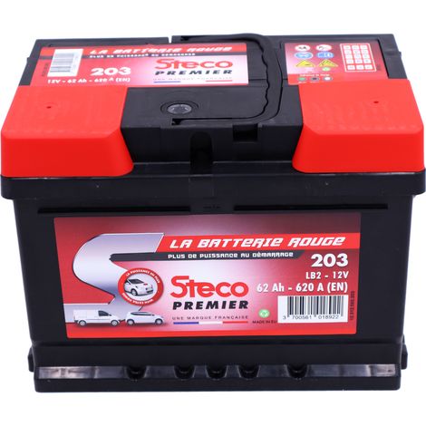 Batterie 12V 62Ah 620A 242x175x175 mm steco premier stecopower - 203