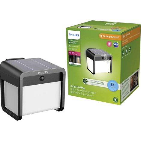 Philips LED Ezra applique solare nera 3000 K IP44 (1/5)