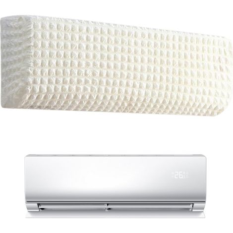 Funda protectora de pared para aire acondicionado interior, funda antipolvo retráctil y lavable de poliéster duradero, protege eficazmente su aire acondicionado de pared manteniendo la elegancia.