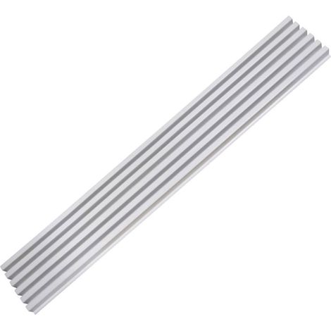 Itar – Grille d'habillage pour four ou frigo – Aluminium gris argent – Longueur 600 mm – Hauteur 95 mm – Épaisseur 25 mm – Fixation par vis