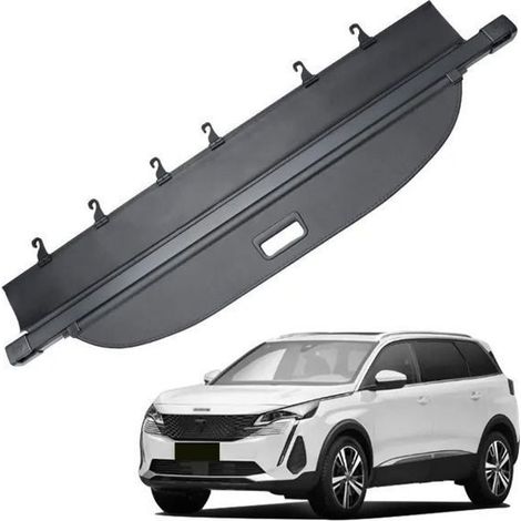 Kofferraumschutz - Peugeot 5008 - Maßgeschneidert - Rolloschirm - Schwarz