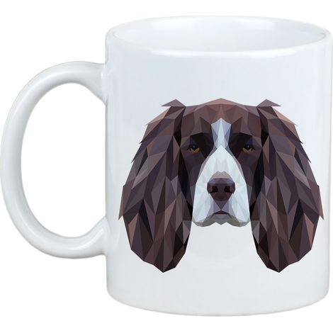 Tazza con foto e scritta "English Springer Spaniel" e immagine di un cane geometrico - Art-Dog (1/5)