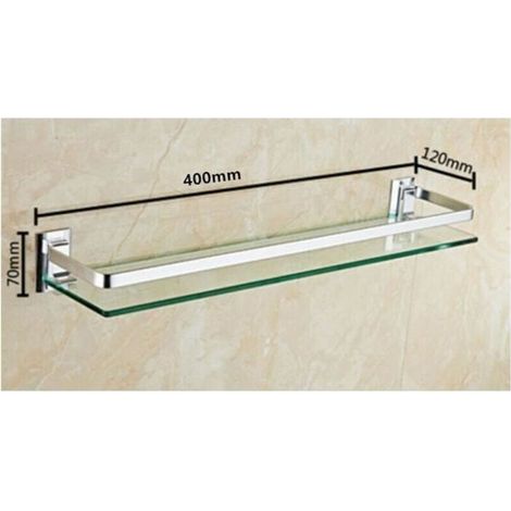 Tablette Étagère de Salle de Bain en Verre Trempé, Tablette Murales de Douche 40127cm (1/4)