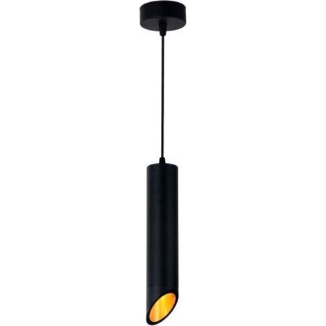 Suspension Luminaire Biseautée GU10 IP20 30cm Noir / Or - SILAMP