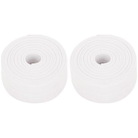 2 Rollen selbstklebende, flexible PVC-Sockelleisten – 38 mm x 3,2 m – Für Küche und Bad – Weiß (1/5)