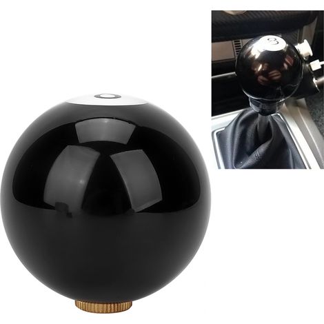 Boule de levier de vitesses universelle noire 8 pour voiture billard (1/5)