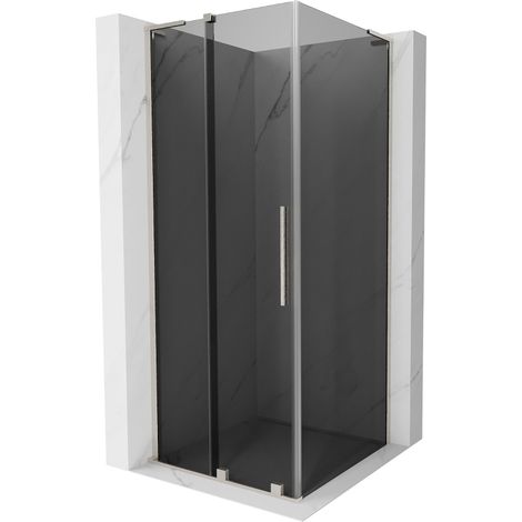 Mexen Velar L cabine de douche coulissante 110 x 110 cm, graphite, nickel brossé - 871-110-110-43-97 (1/5)